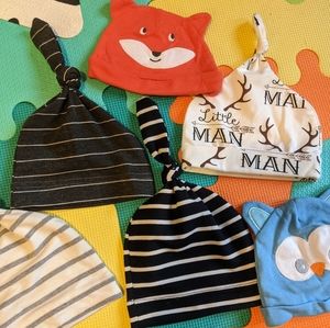 6 Baby boy hats lot